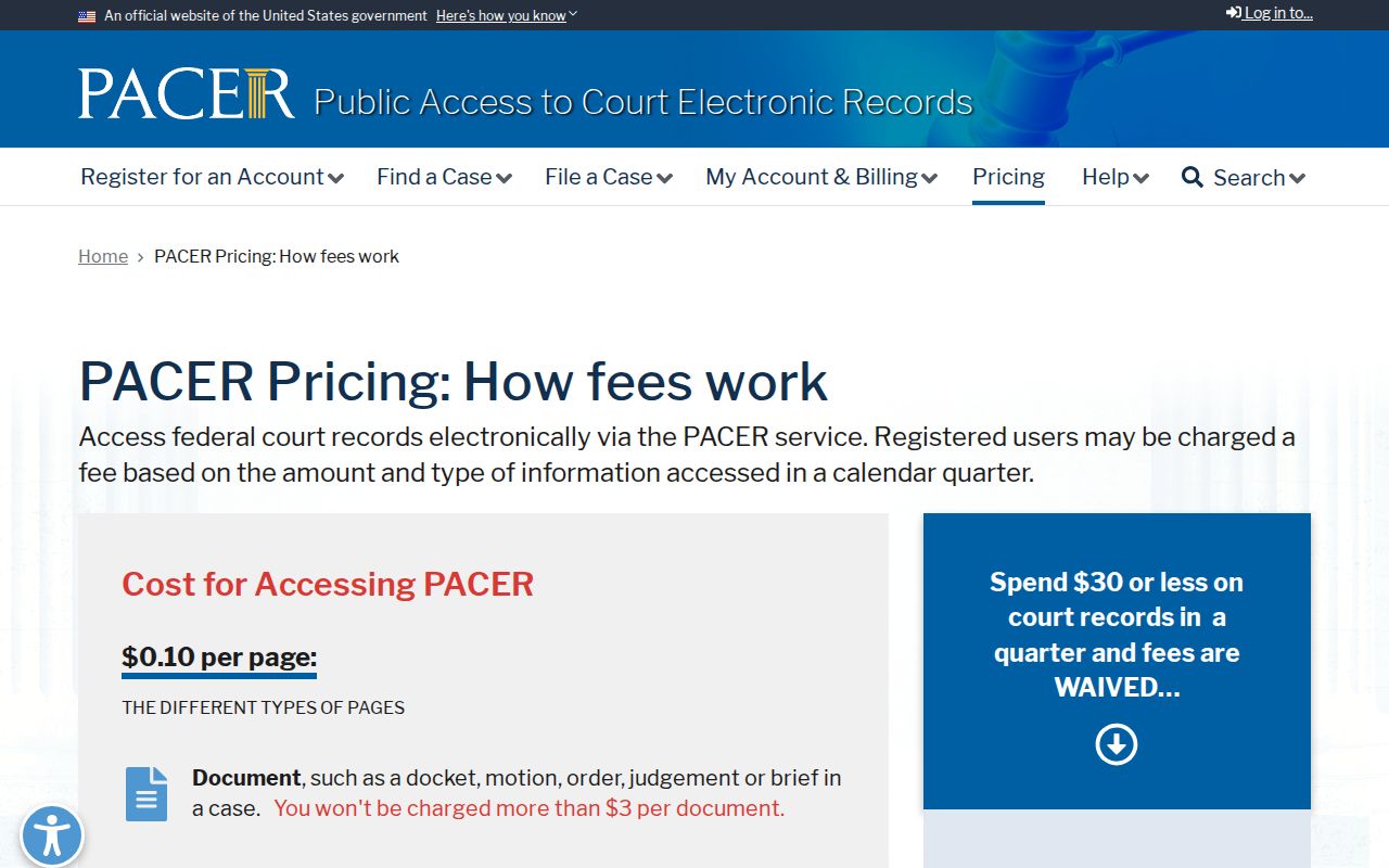 Buckingham County arrest warrant records, PACER federal court access and fee information
